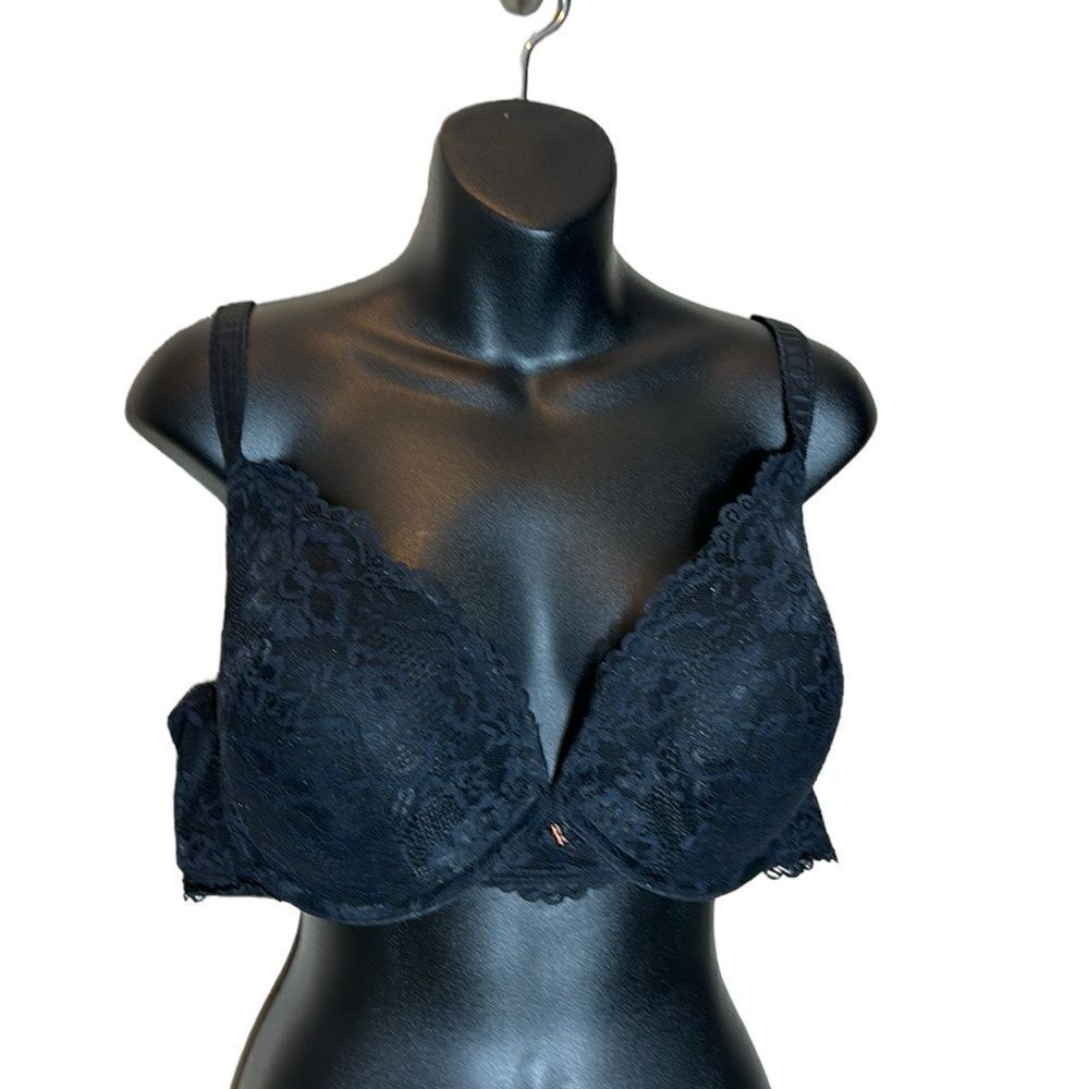 Savage fenty black lace underwire bra 38DDD